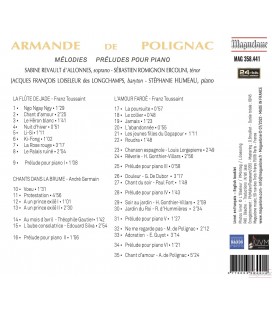 Armande de Polignac : Mélodies & Pièces pour piano