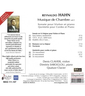 Reynaldo HAHN - La musique de chambre vol.1 (World Premieres)